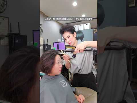 Clean Precision Bob Cut ASMR | Magic Straightening Transformation