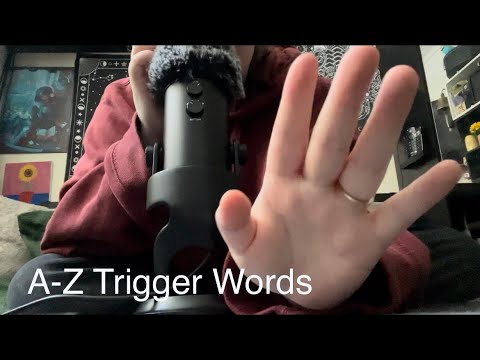 ASMR || A-Z Trigger Words (Whispering & Mic Brushing)