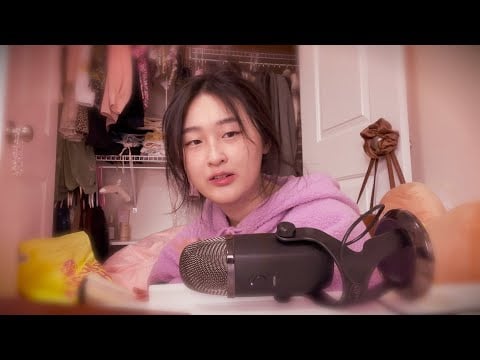 ASMR ✌🏻 gratitude journal + tapping + snacking on popcorn