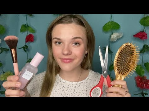 ASMR Big Sis Gives You A Makeover 💓(hair, skin, nails, makeup, outfit)