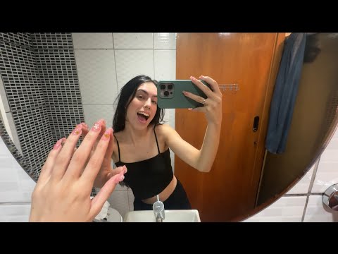 ASMR- TAPPING NA LENTE/ESPELHO, SONS DE BOCA e MOVIMENTOS COM AS MAOS