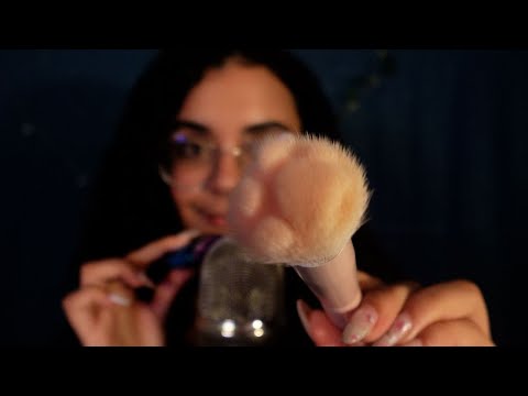 ASMR- PINCEL NO MICROFONE E NA TELA + SONS DE BOCA!