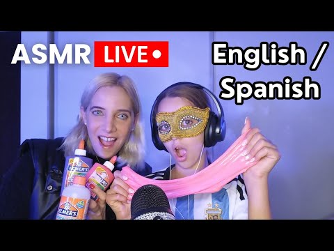 ASMR EN VIVO!! HACIENDO SLIMES | ENGLISH AND SPANISH