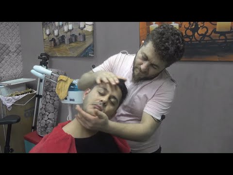 ASMR TURKISH BARBER MASSAGE = NECK CRACK = head,back,neck,face,ear,arm,shampoo,sleep,energy massage