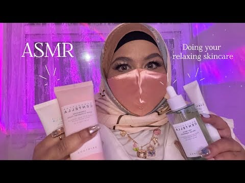 ASMR - Doing Your Skincare with Yestyle Skin1004 ✨💜💓 /Hairbrushing / Head Massage 