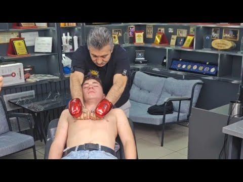 ULTIMATE ASMR BARBERSHOP: HAIR AND BEARD TRIMMING, BACK AND SEAT MASSAGE AND SKIN CARE