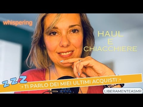 ASMR ITA Whispering Fabricsounds ✨In pigiama ti faccio vedere i miei ultimi acquisti ✨ 🥱 