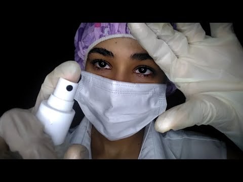 ASMR ROLEPLAY: REMOVENDO ESPINHA E TRATAMENTO DE ACNES (Câmera - tuc tuc,touching,tapping)