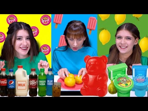 ASMR Mixing Colorful Foods Compilation: Eating Challenge You Can't Miss!