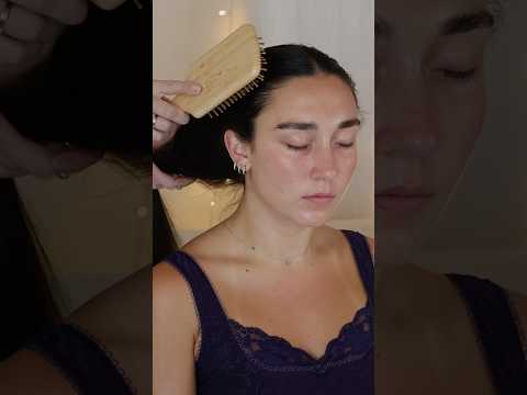 ASMR hair brushing 🤍 #asmr #asmrsounds #asmrhair #asmrhairbrushing