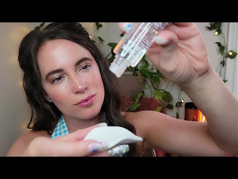 ASMR - Doing Your Glass Skincare (Soft Spoken, Layered)