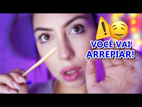 ASMR: TESTE DE SENSAÇÕES FACIAIS NO SEU ROSTINHO - VÍDEO PARA DORMIR.