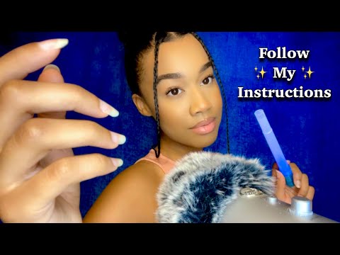 ASMR Follow My Instructions BUT You Can Close Your Eyes P2 👀😌