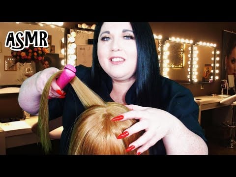 ASMR Scalp Scratching and Hair Straightening Hair Salon RP (Real Hair, Long Nails, Hair Brushing)