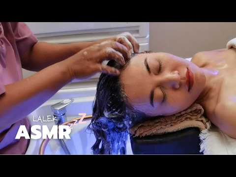 ASMR Relaxing Hair Wash - Head Spa 😴 Soothing experience at Real Spa [unintentional ASMR]