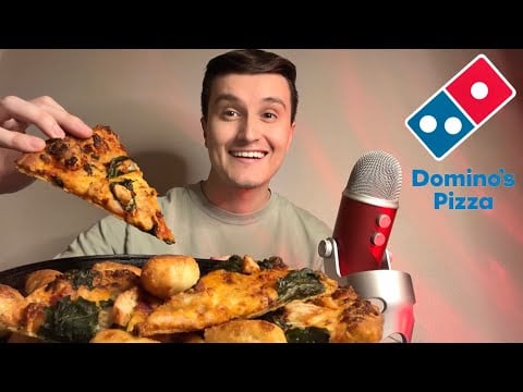 ASMR | HUGE Domino’s Pizza & Dessert Mukbang 🍕(eating sounds)