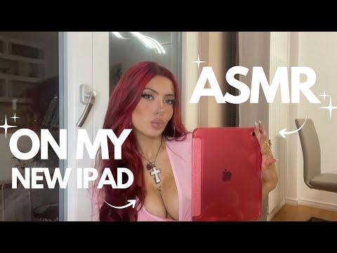 ASMR - UNBOXING MY NEW IPAD 💗(tapping, scratching, haul, shopping) ita-eng