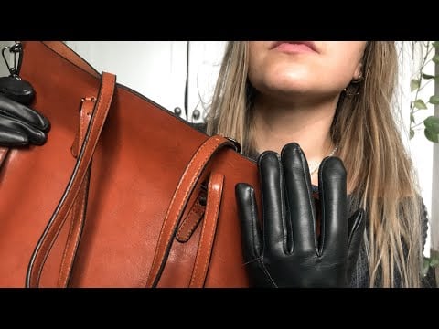 ASMR ✨ - bag rummage with leather gloves
