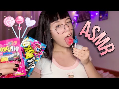 ASMR SONS DE BOCA ULTRA SATISFATÓRIOS COM PIRULITO QUE ESTOURA NA BOCA 🍭👅