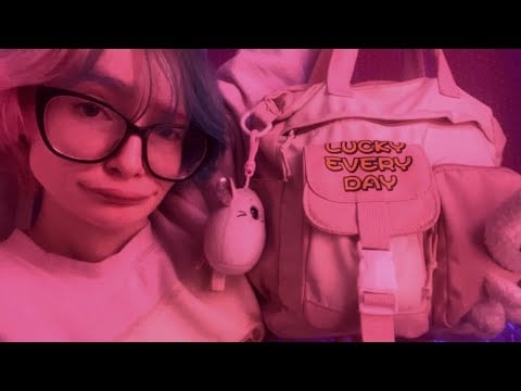 the silliest asmr bag tour whats in my bag thingy hehehe ^w^ (a lotta rambling)