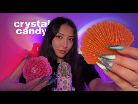 ASMR eating edible crystal candy (kohakutou)