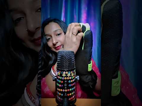 ASMR With Riding Gloves 🧤 #asmrglovesounds #asmrsounds #ytshorts #indianasmr #mouthwhisper #asmr