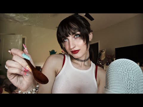 Wooden Spoon ASMR Mouth Sounds (Scooping Trigger Word, Eating You ASMR) Intense…Slightly Invasive