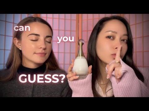 CAN WE GUESS THE PERFUME / ASMR TRIGGER? 🧡 guess the trigger with my friend ✨