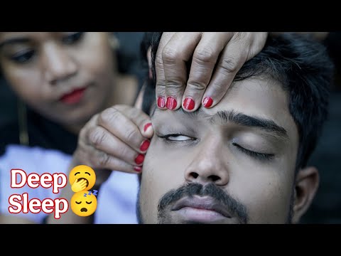 Experience Nirvana: ASMR Indian Head Massage for Deepest Sleep & Relaxation #ladybarber #scratching