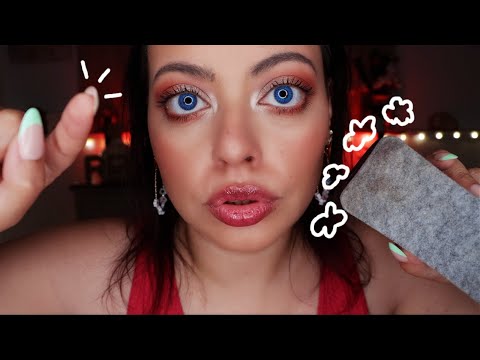 ASMR| AIR TRACING - Face Tracing, Drawing, Spelling & Erasing with Repetitive Words (VISUAL ASMR)