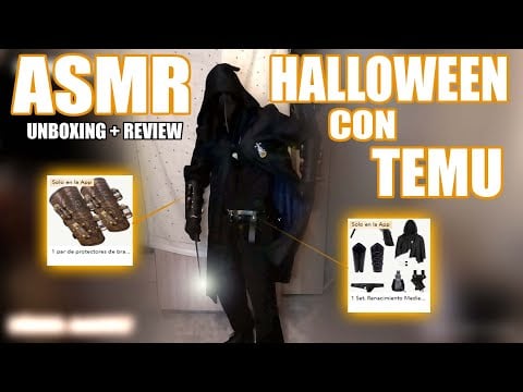 ASMR | Mis disfraces de Halloween de TEMU🎃Unboxing + Review 🎃