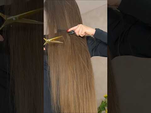 The beginning of Dangerous Scissors ASMR… are you ready to trust me this close? 😏✂️#longhair #asmr