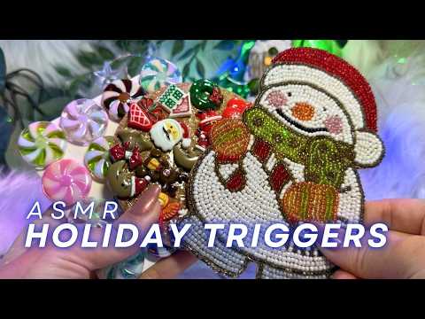 ASMR Winter Triggers🎄Tapping and Scratching❄️(No talking,No mouth sounds)