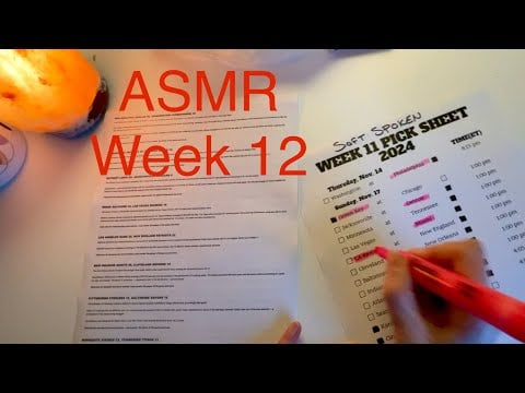 Week 12 NFL Picks and Game Highlights, Soft Spoken No Frills ASMR