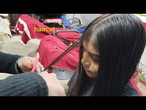 Asmr  satisfying hair cut in salon..💇 #asmrhaircut #barbershop #haircut