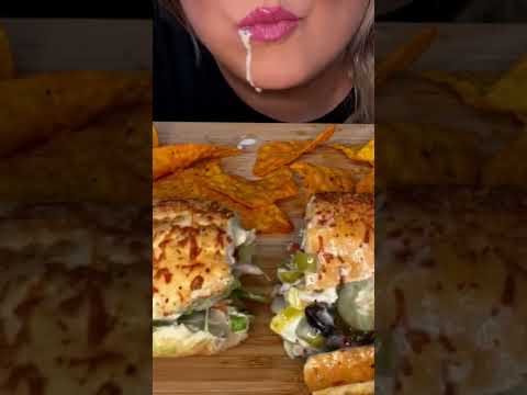 Massive Subway Footlong!😲#asmreating #shorts #asmr #subway #food