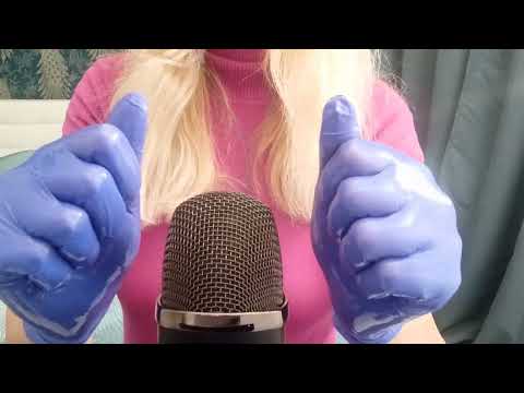 ASMR Pure Tingles: Oily blue Latex &  ASMR (No Talking)