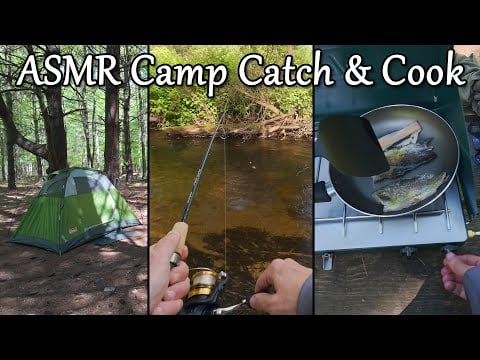 ASMR Camp Catch & Cook - Fishing for Breakfast in South Central Pennsylvania