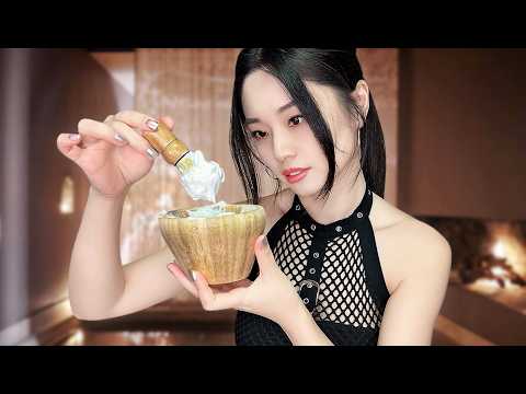 ASMR Relaxing Men's Shave & Hair Cut