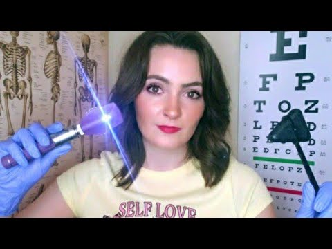 ASMR - Realistic FULL BODY Medical Exam & Cranial Nerve Exam, Eyes, Ears, Nose, Throat
