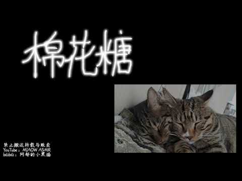 棉花糖| Marshmallow| EATING/ CHEWING | 咀嚼音 | 食音 | 一图流 【阿郁的小黑猫/ MIAOW ASMR】