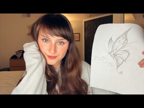 Lofi ASMR ~ Drawing & Mouth Sounds (gum chewing, pencil sounds, no talking while drawing)