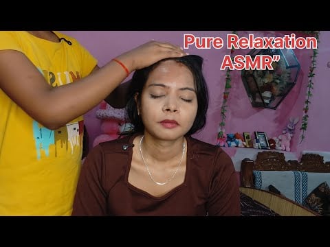 “Asmr Gentle oiling & slow head massage by Sonam to melt your stress away ✨🌿”