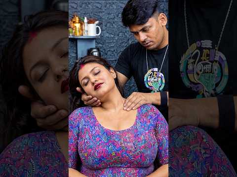Relaxing Male to Female Head & Shoulder Massage ASMR For Deep Sleep & Stress Relief #shorts
