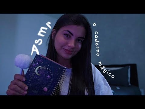ASMR | Fazendo você dormir com meu Caderno dos Sonhos ✨💜 | Voz suave e afirmações positivas
