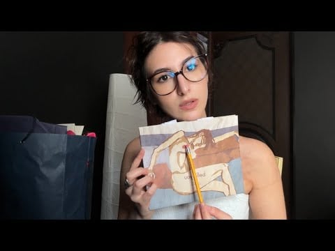 Тихий ASMR: мягкие звуки пакетов и обводка текста 