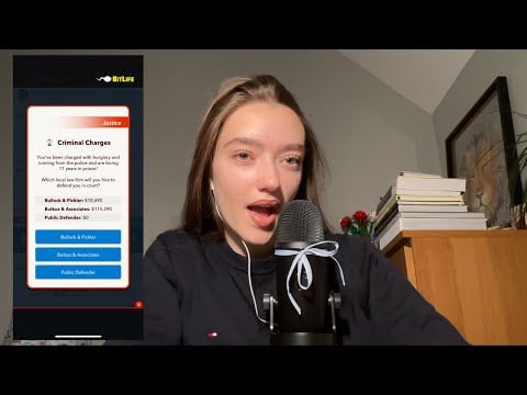 ASMR Playing BitLife| Making questionable choices on BitLife| Clicky Whispers + Mic Brushing