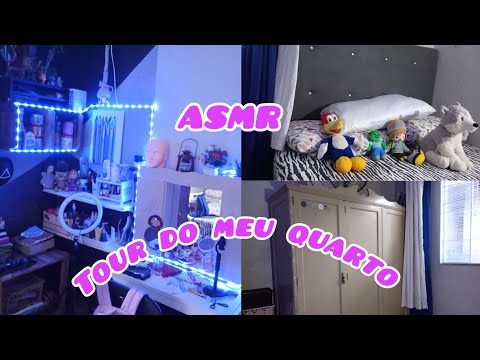 ASMR caseiro: tour pelo meu quarto 😱🤭❤️ (Tudo simples , quarto de pobre kkk)