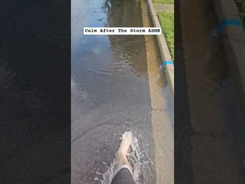 Oddly Satisfying Barefoot Walk in Warm Rainwater | ASMR Footsteps