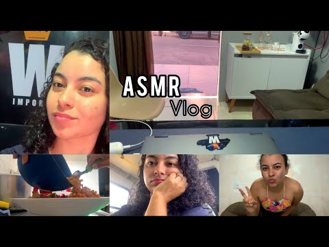 ASMR VLOG- NOVA ROTINA (trabalhando fora) COM SOM CASEIRINHO